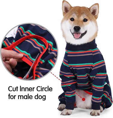 Піжама для собак після операції, комбінезон з довгим рукавом, синій (1 шт.)