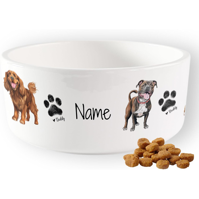 Персоналізована миска для собак GRAZDesign з фото та іменем, кераміка, 1л, для собак, подарунок для власника, 1000 мл