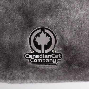 Котячий драпак CanadianCat Watson, товста сизалева стовп-колона 18 см, велика лежанка, сірий, 55x55x100 см
