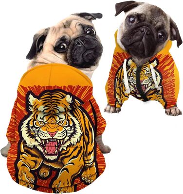 Пуловер для собак з принтом жирафи, одяг для домашніх тварин, стильний худі для котів та собак (M, 40x60x45 см)