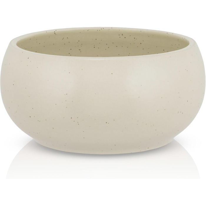 Керамічна годівниця для собак hej.mo | Діаметр 16 см, об'єм 0.9 л | Міцна, миється в посудомийній машині, стійка до подряпин та укусів | Для маленьких та середніх собак (Крем)