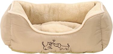 Килимок для собак та котів Dehner Lieblinge Sammy, 61 x 48 x 18 см, поліестер, бежевий