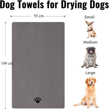 Набір для миття собак 4-в-1: рушник, рукавичка, гребінець, щітка для масажу – ідеальний догляд за вашим улюбленцем (сірий)