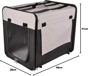 Переноска для тварин Karlie Smart Top Plus L 46×36×41 см, чорна-сіра