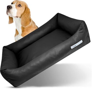 Крісло-лежанка для собак, миється, чорне, розмір M, 100 x 75 см