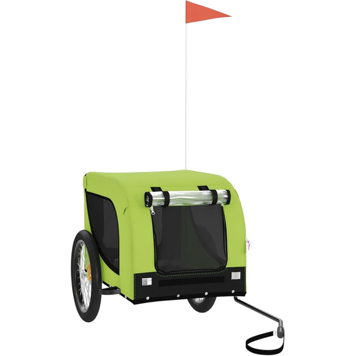 SECOLI Причіп для собак, візок для собак, буги для собак з відбивачем. Причіп для велосипеда для собак до 45 кг, зелений, 136 x 69 x 73.5 см