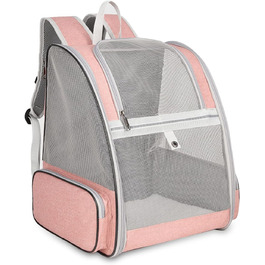 Рюкзак для собак та котів PETCUTE, рожевий, до 7 кг, дихаючий, складний, для подорожей, кемпінгу, схвалений авіакомпаніями