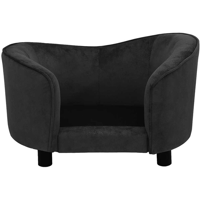 Софа для собак VidaXL чорна 69x49x40 см, м'яке ліжко для собак/кішок