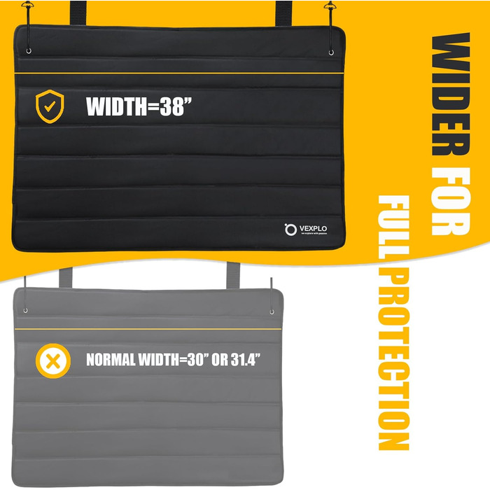 Захист для краю вантажного відсіку автомобіля, розкладний, 96 x 63 см - захист від подряпин для собак та вантажів