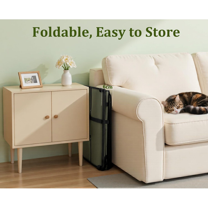 Pecute Розширювана переноска для котів та маленьких собак, переноска-трансформер, 61 x 52 x 45 см, для подорожей, темно-сірий, темно-зелений