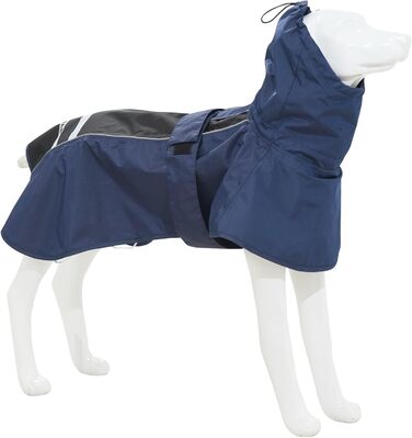 Водонепроникний дощовик для собак, регульований, дихаючий, з отвором для шлейки, жовтого та білого кольору (XXXL) та темно-синього та чорного (XL)