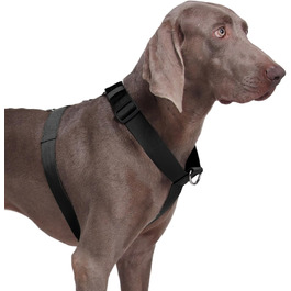 Шлейка для собак FEimaX для великих собак, тактична, не тягне, чорна, XL. Зручна, дихаюча, міцна, з м'якою підкладкою