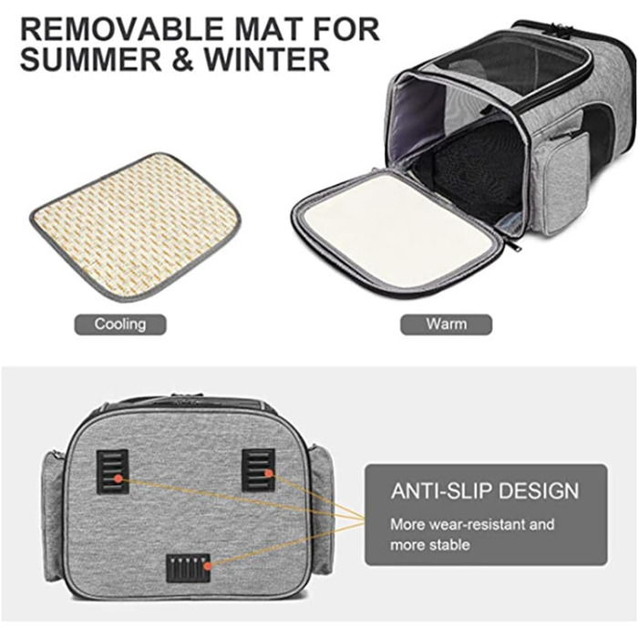 Розширюваний рюкзак-переноска для котів - переноска для тварин, схвалена авіакомпаніями, для маленьких котів та собак до 7,7 кг, рюкзак з дихаючою сіткою для відпочинку на природі, кемпінгу та подорожей