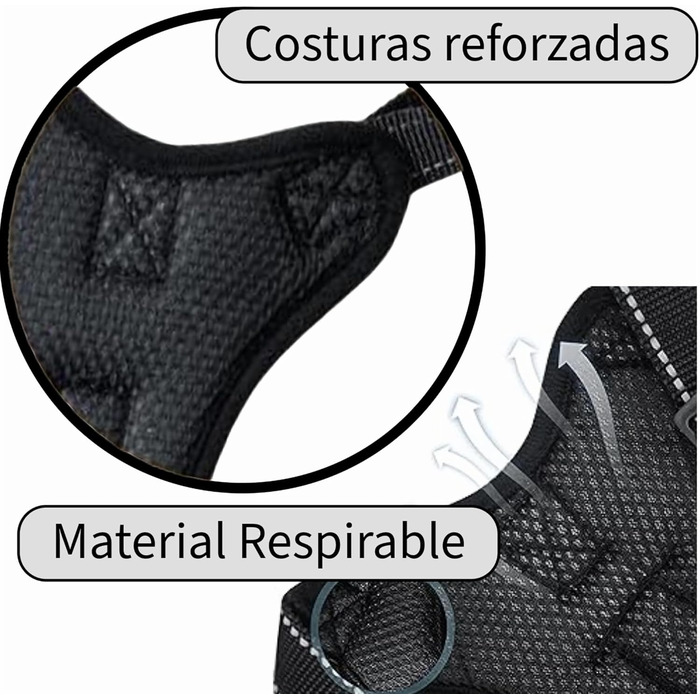 Регульоване обіднє нашийник для маленьких собак з безпечною лінією для автомобіля, посилений, безпечний та зручний, розмір S (Grande)