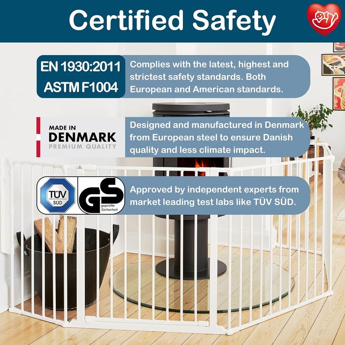 Захисне бар'єр BabyDan Flex XXL, 90-350 см, чорний, датського виробництва - для каміну, сходів, поділу кімнат, безпеки дітей та тварин