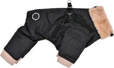 Пупія Еверсон Чорний XL - теплий дощовик для собак, чорний, X-Large