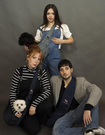 Трасик для собак Noah & Paw: переноска для маленьких собак до 10 кг з регульованим ремінцем та м'яким хутром. Двошагова система безпеки, переноска для тварин з преміум деніму