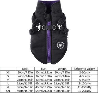 Тепла куртка для домашнього улюбленця – зимовий одяг для собак, флісова куртка, водонепроникний зимовий одяг, тепла жилетка, одяг для цуценят, маленьких, середніх та великих собак, чорний колір, розмір M