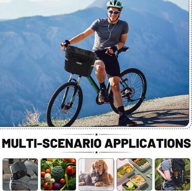 Зручний велосипедний кошик на кермо, для собак та покупок, з адаптером, передній