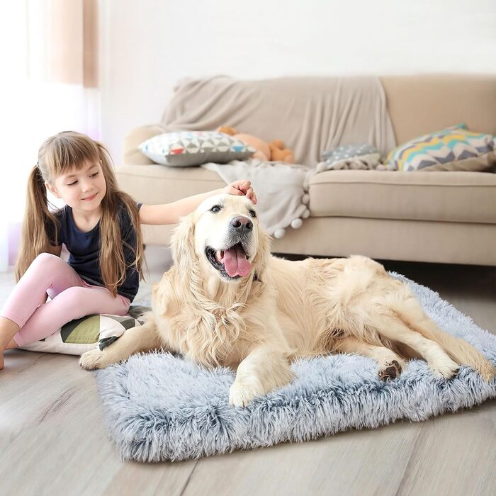 М'який матрац для собаки, неслизька підкладка, крісло-гніздо для великих собак, сірий, 100 x 60 см (75x50 см)