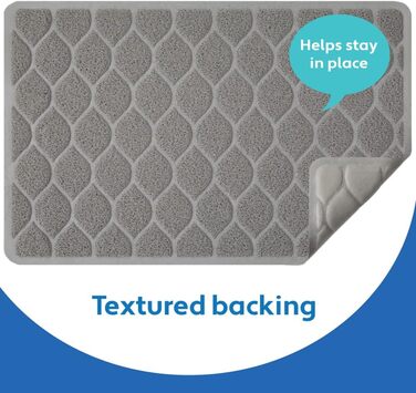 Мат для котячого туалету Mighty Monkey Premium, сірий, великий (24' x 17'), без фталатів