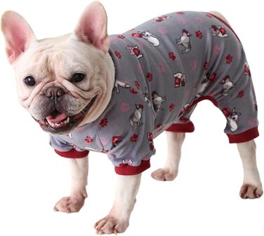Теплий зимовий халат-піжама для собак, тепла піджама для мопсів, халат для котів та цуценят, XL (спинка 35-39 см), S (спинка 29-32 см)