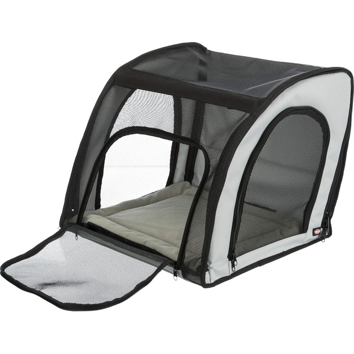 Автокрісло для собак Trixie, 44×37×40 см, сіре/чорне