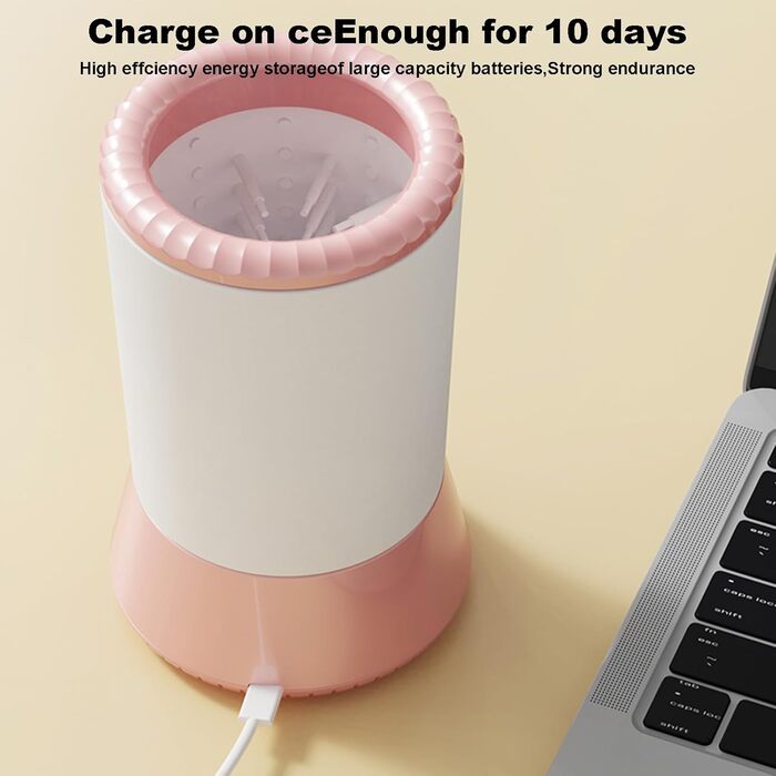 Електрична мийка для лап собак, USB-зарядка, для маленьких, середніх та великих собак, білий/рожевий колір