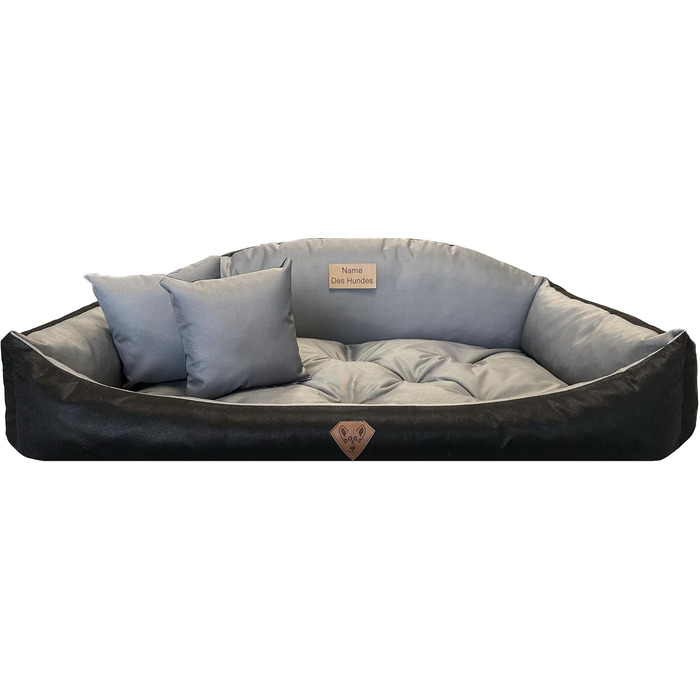 Ортопедичне ліжко для собак Dogs4Life: м'яке, миється, для собак маленьких, середніх та великих (S-XXL, сірий)
