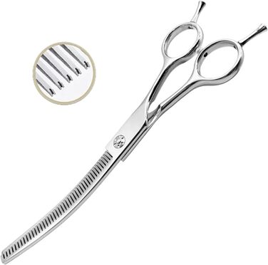 Професійна філірувальна ножиця Profi 7,5 дюймів для собак, котів та інших тварин. Нержавіюча сталь 440C, витончення 20%-30%