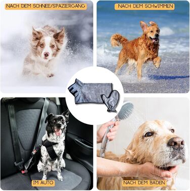 Рушник для собак Luminoza: мікрофібра, швидко сушить, для собак та котів (Сірий)