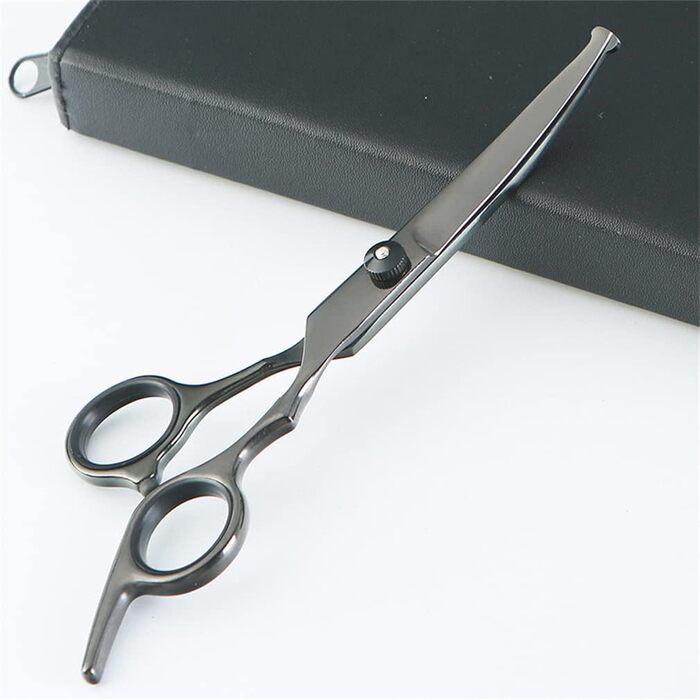 Набір ножиць для грумінгу собак 6.7 дюймів, для тіла, лап та обличчя, з безпечними закругленими кінчиками, чорний