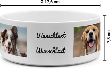 Персоналізована годівниця для собак PhotoFancy® з фото та ім'ям/текстом. Великий об'єм 950 мл, дизайн Layout 4