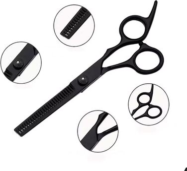 Набір ножиць для грумінгу собак, нержавіюча сталь, прямі, витончені та вигнуті ножиці