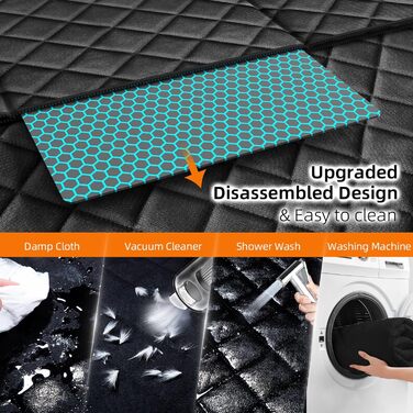 Розширювач для заднього сидіння автомобіля для собак, великий простір, чохол на сидіння для собак, жорстка основа, витримує 180 кг, водонепроникний чохол на заднє сидіння для собак, SUV, вантажівка