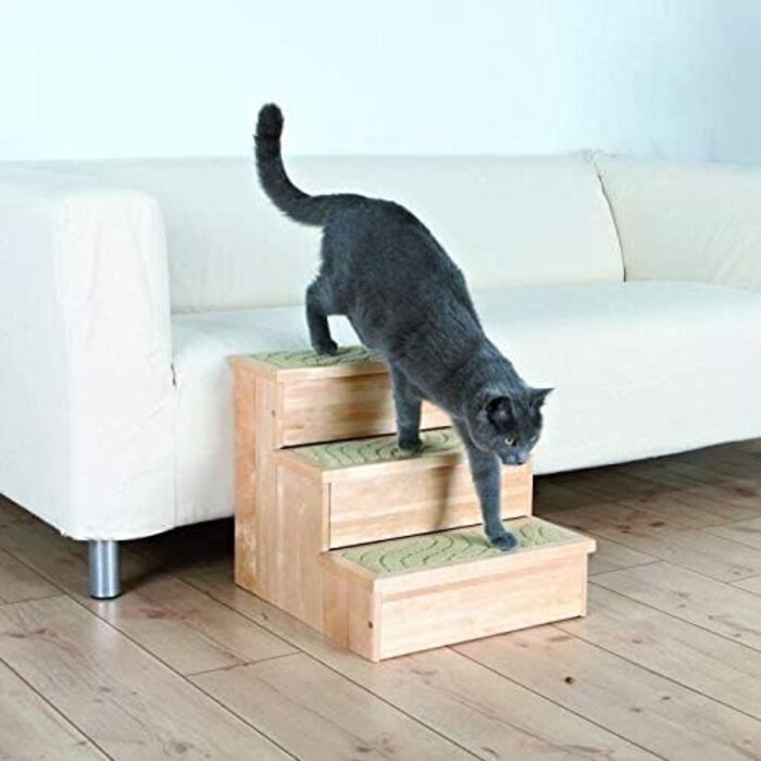 Сходи для домашніх тварин Trixie PetStair, 40×38×45 см, натуральне дерево