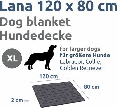 Килимок для собак Your Gear Lana, 120 x 80 см, бавовна Oeko-Tex, м'який, міцний, для дому та вулиці