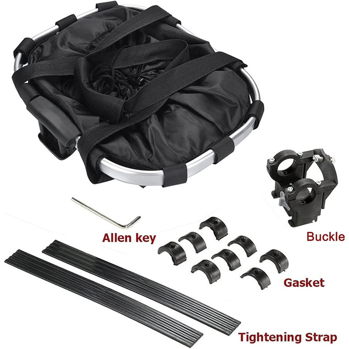 Фahrradkorb für Hunde: Складний велосипедний кошик для собак, чорний, 33 x