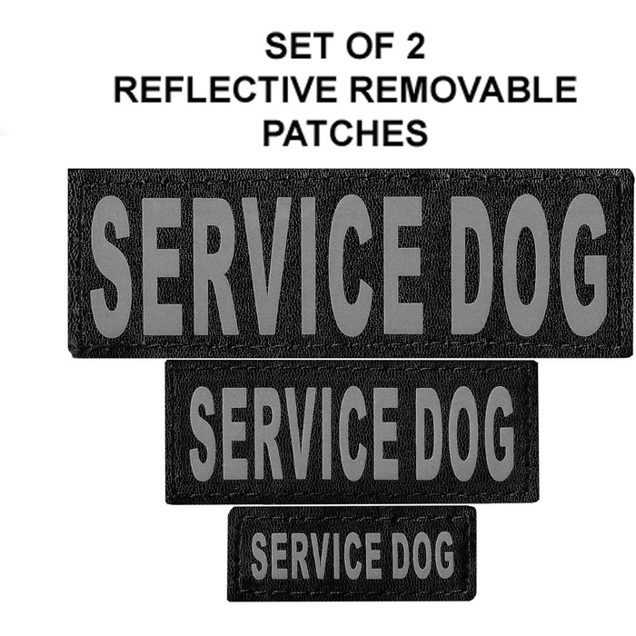 Шлея для службових собак Doggie Stylz, офіційний комплект: нашивки Service Dog + Service Dog in Training, світловідбивні, повідець 76,2 см, 2 ідентифікатори, обхват 30-42', червона