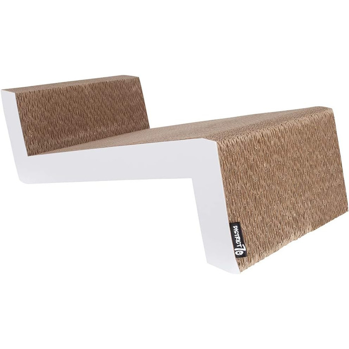 Диван-когтеточка District 70-4727 - когтеточка з гофрокартону, білий, розмір L (60 x 35 x 18 см)