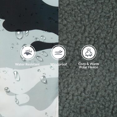 Водонепроникна куртка для собак XL, зимовий одяг для великих собак, флісова жилетка для собак (Камуфляж, XL)