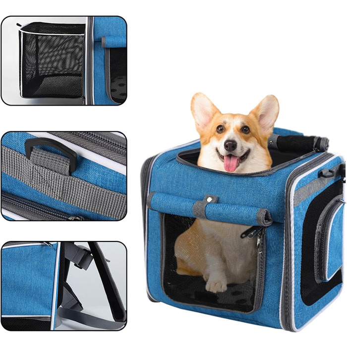 Корзина для велосипеда Demseyq Hunde – велосипедна сумка-рюкзак для собак з вентиляцією, регульована переноска для прогулянок та подорожей