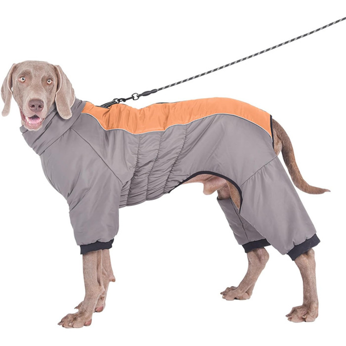 Зимовий теплий одяг для собак з отвором для повідка, куртка для собак, зимовий одяг для маленьких, середніх та великих собак (3XL, світло-коричневий)