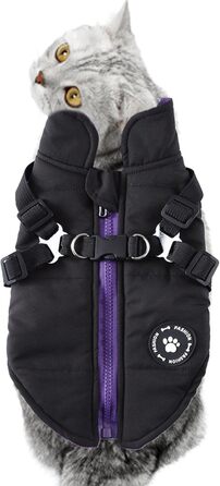 Тепла жилетка для собак з повдком, водонепроникна куртка для собак з повдком, для середніх та великих собак, зелений (чорний, XL)