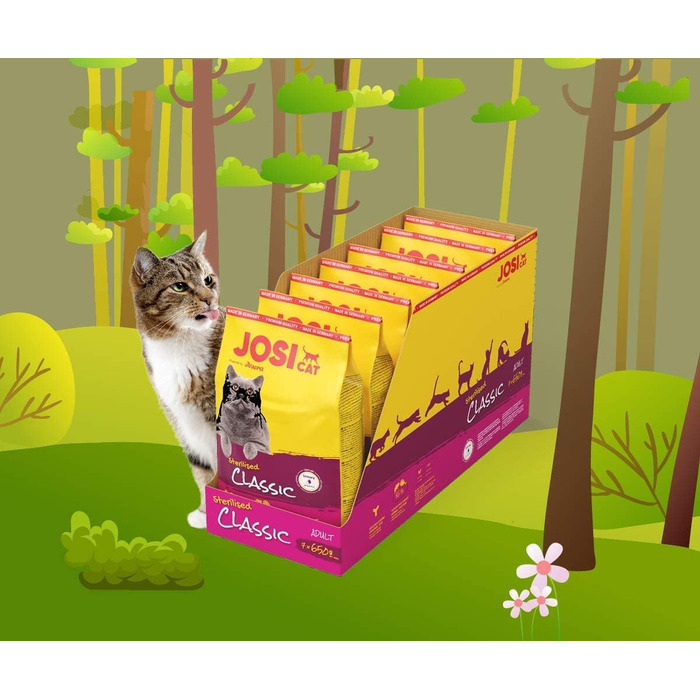 Сухий корм для стерилізованих котів JosiCat Sterilised Classic з птицею та лососем, 10 кг