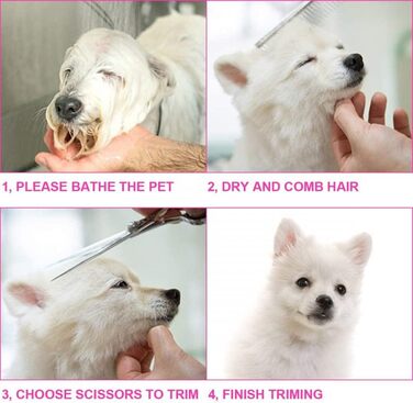 Набір професійних ножиць для грумінгу собак SIQI - для вирівнювання, прямі, вигнуті ножиці та гребінець для довгого та короткого волосся