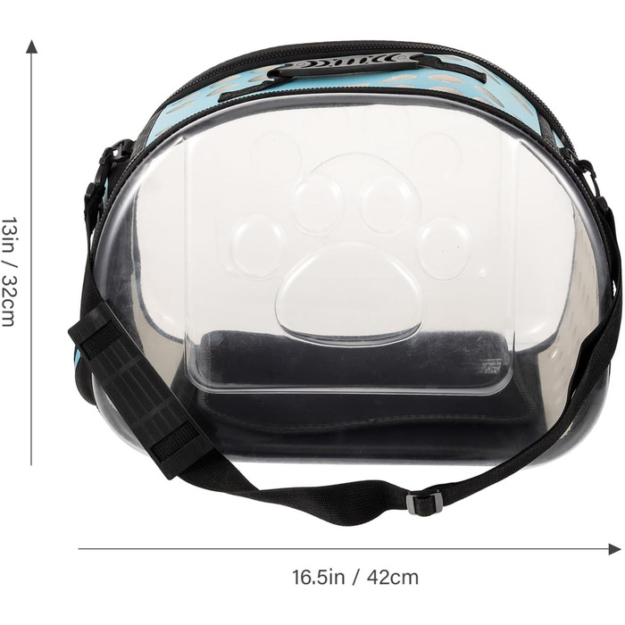 Транспортна сумка для котів POPETPOP: міцна, з прозорим корпусом, для подорожей та вигулів, блакитна