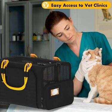 PAWZIDEA Transportbox для тварин, чорний колір, Black Warrior