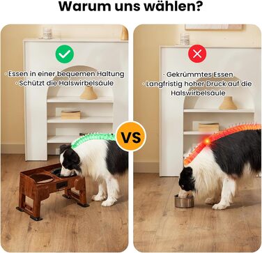 Підвищена годівниця для собак Gardner, 2-в-1: миска для води без розливання та миска для повільного годування з регульованою висотою, 5 рівнів, протиковзна годівниця для середніх та великих собак