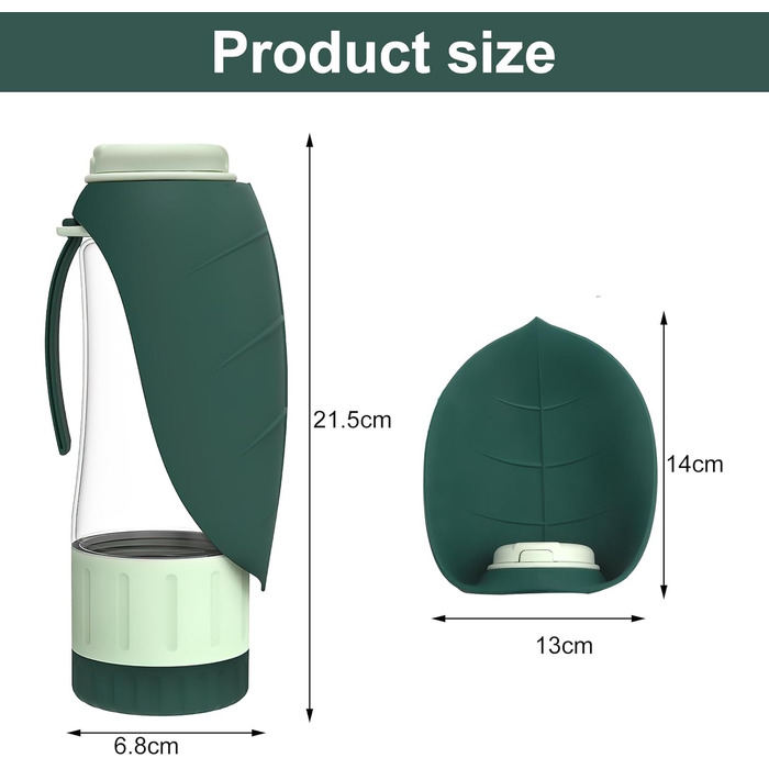Вода для собак 2-в-1: пляшка та миска для прогулянок, кемпінгу та подорожей